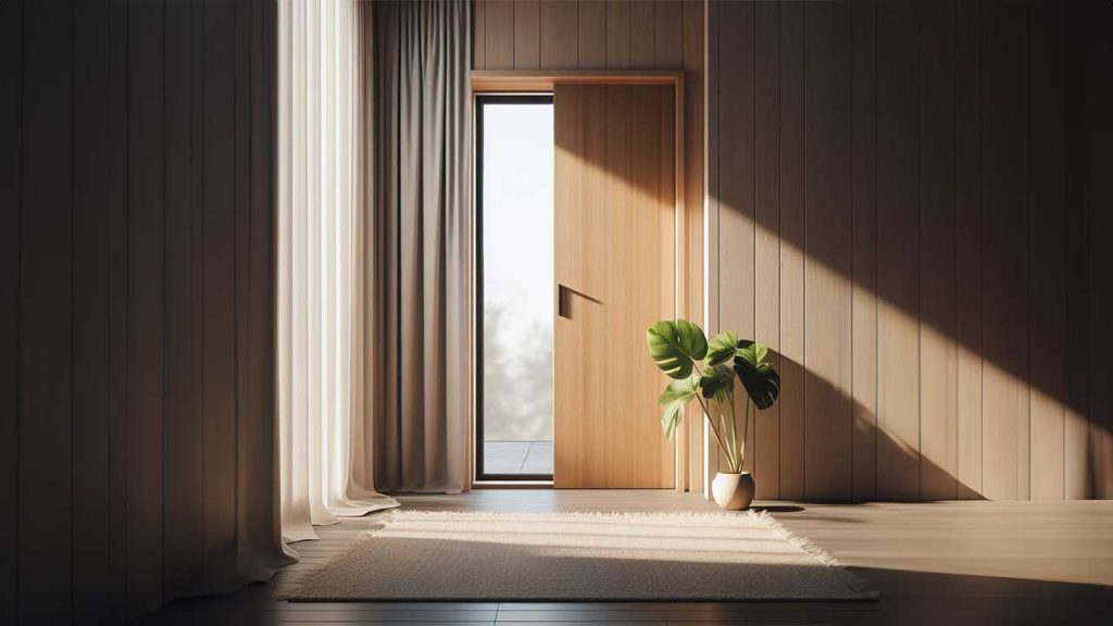 model pintu geser kayu