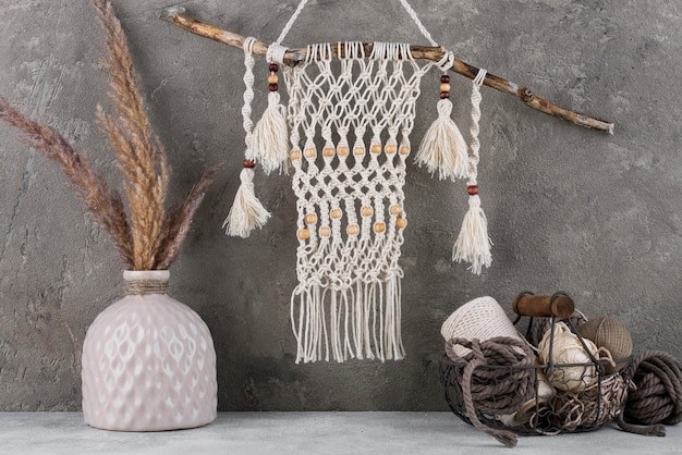Macrame hiasan dinding.