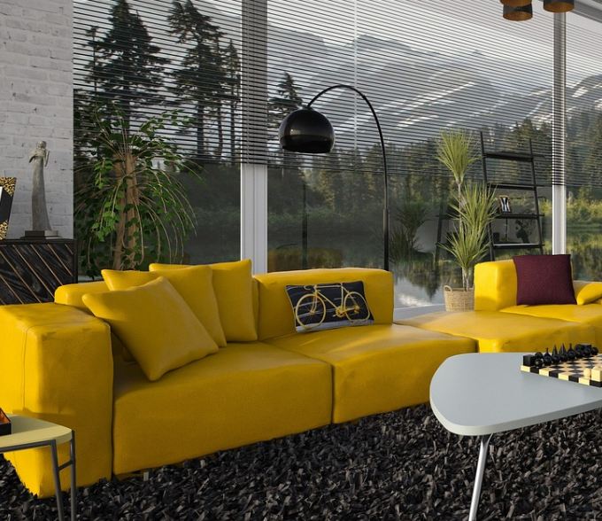 warna lemon untuk ruang tamu