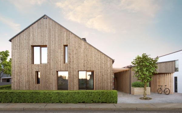 fasad rumah scandinavian 1 lantai