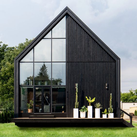 fasad rumah scandinavian 1 lantai