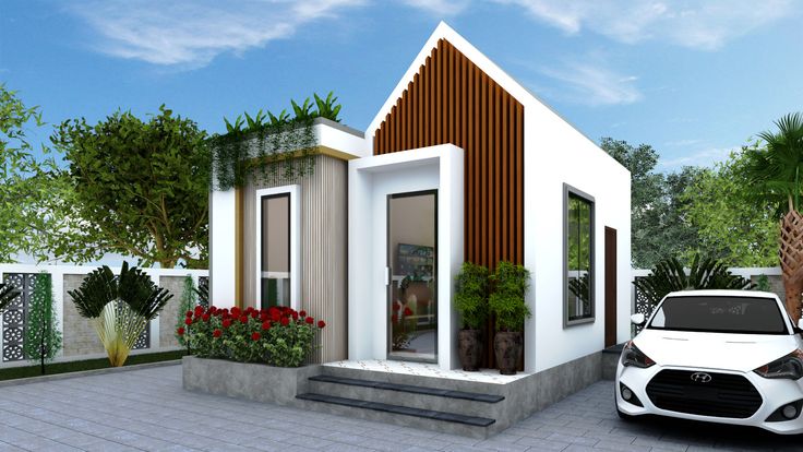 fasad rumah scandinavian 1 lantai