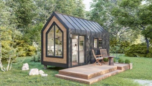 fasad rumah scandinavian 1 lantai