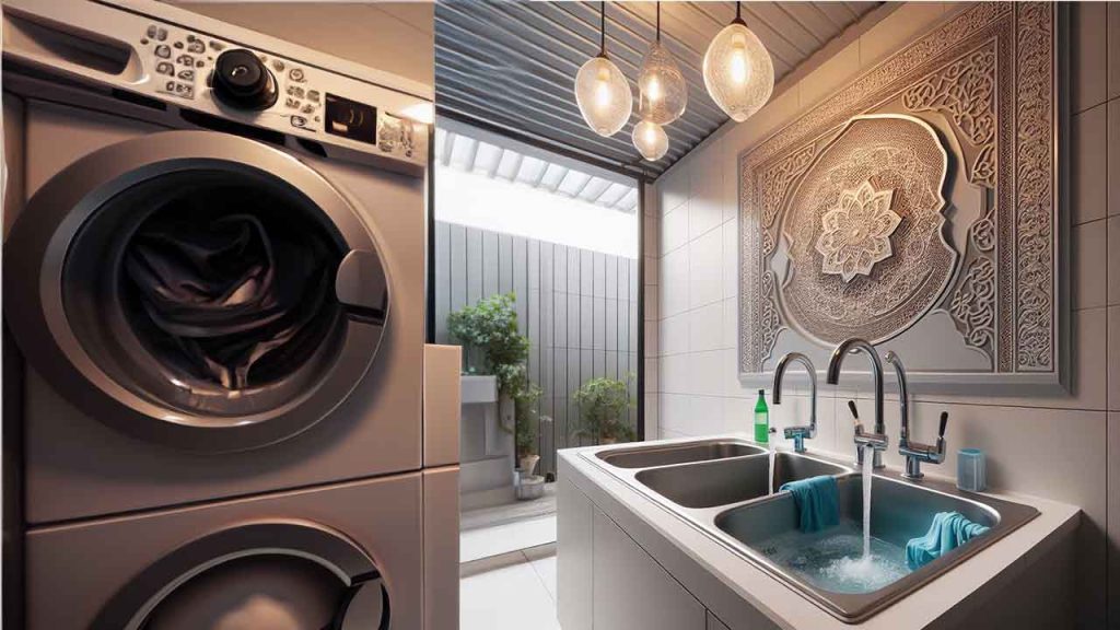 desain tempat cuci baju manual