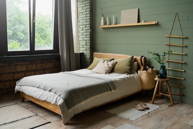 Desain nuansa alam untuk kamar aesthetic cowok. 