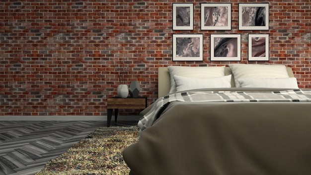 Desain dinding bata untuk kamar aesthetic cowok. 
