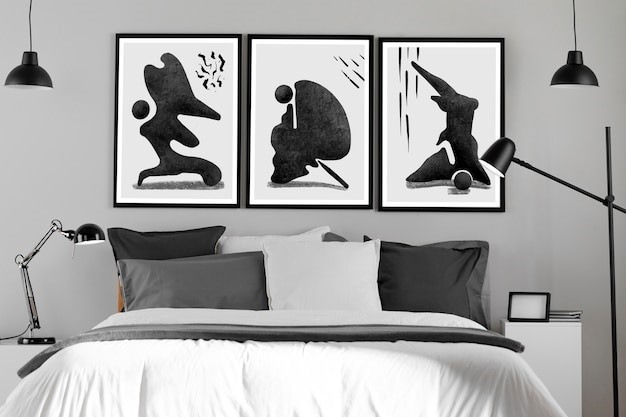 Desain hitam putih untuk kamar aesthetic cowok. 