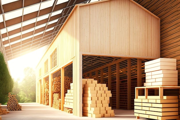 Model gudang di samping rumah dari kayu.
