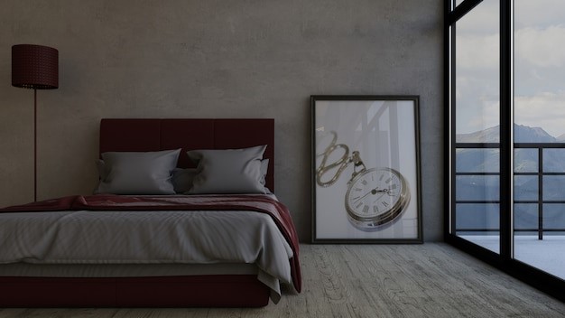 Desain industrial untuk kamar aesthetic cowok. 