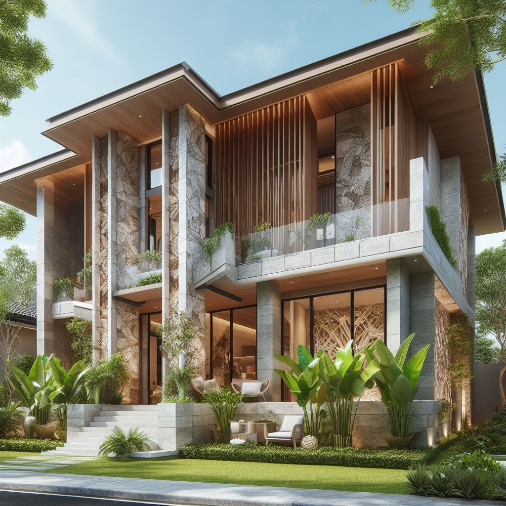 desain rumah tropis