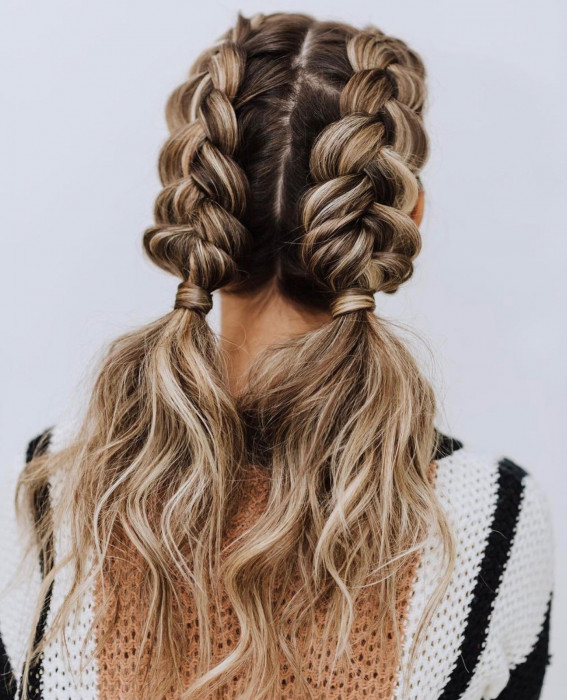 rambut kepang banyak
