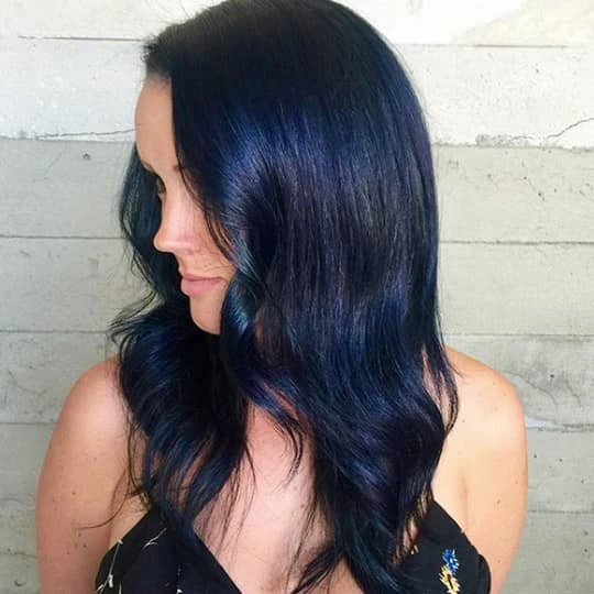 warna rambut blue black