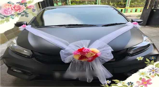 dekorasi mobil pengantin