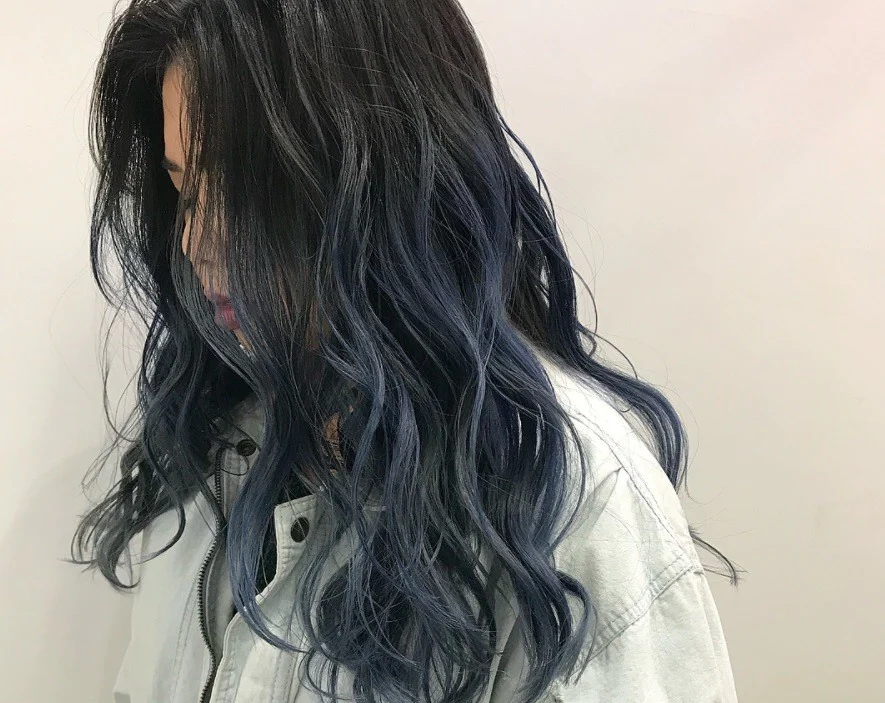 Cerulean Blue-Black Hair