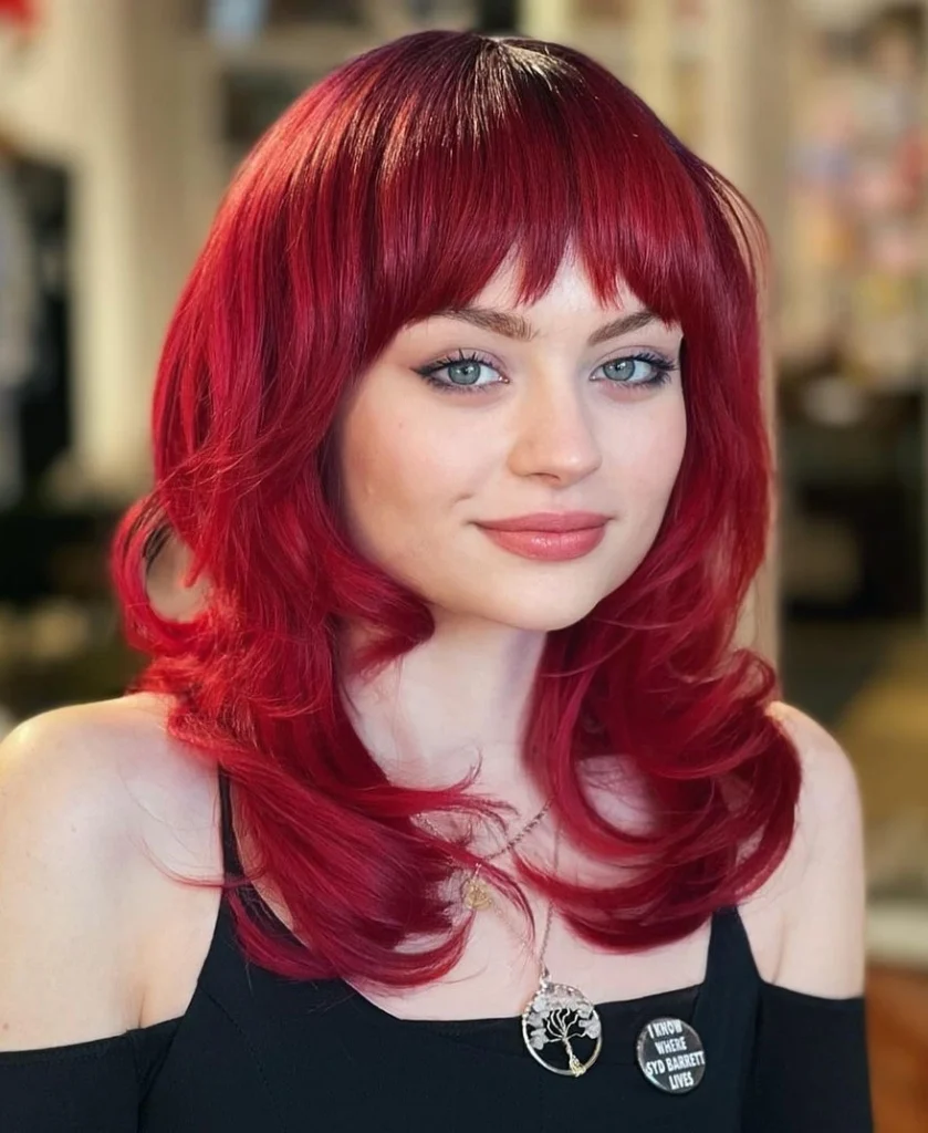 scarlet red hair