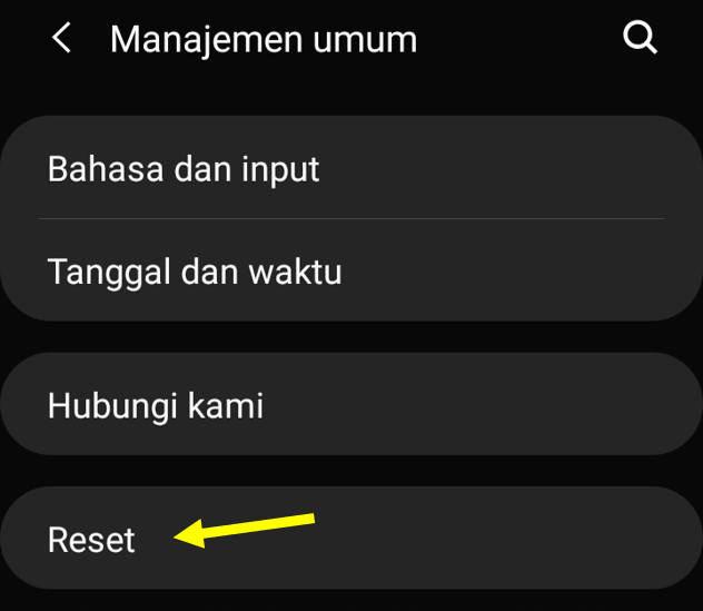 Tombol Reset