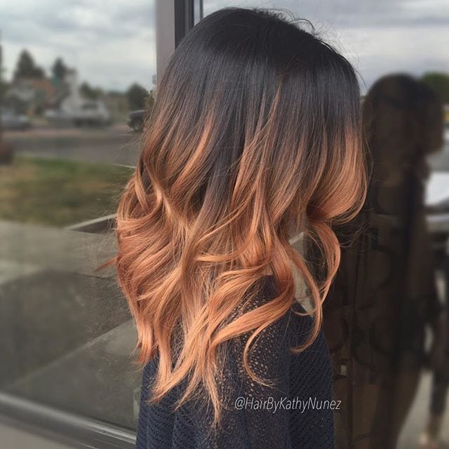 rambut ombre merah