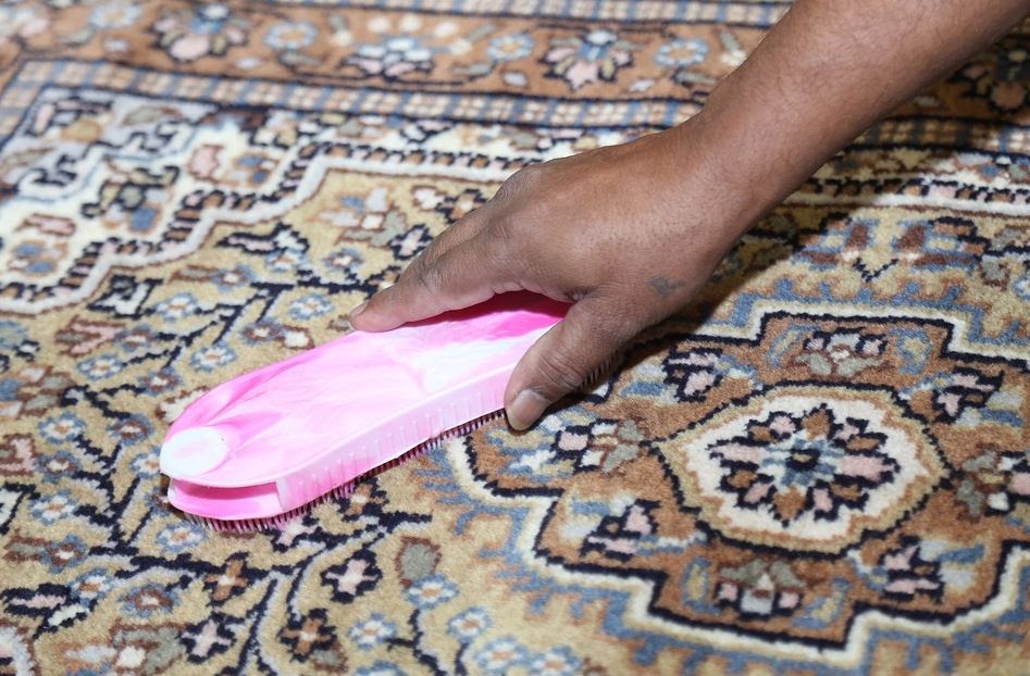 cara membersihkan karpet