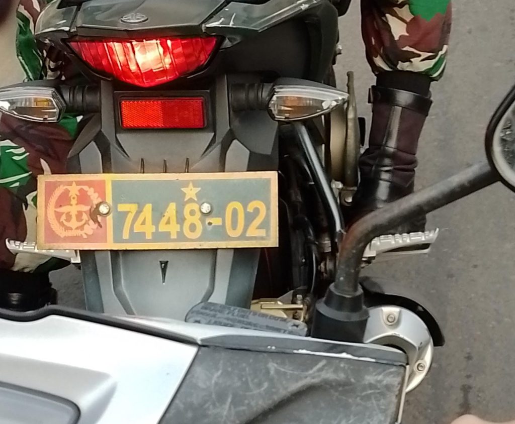 Nomor Registrasi Kendaraan Bermotor untuk TNI