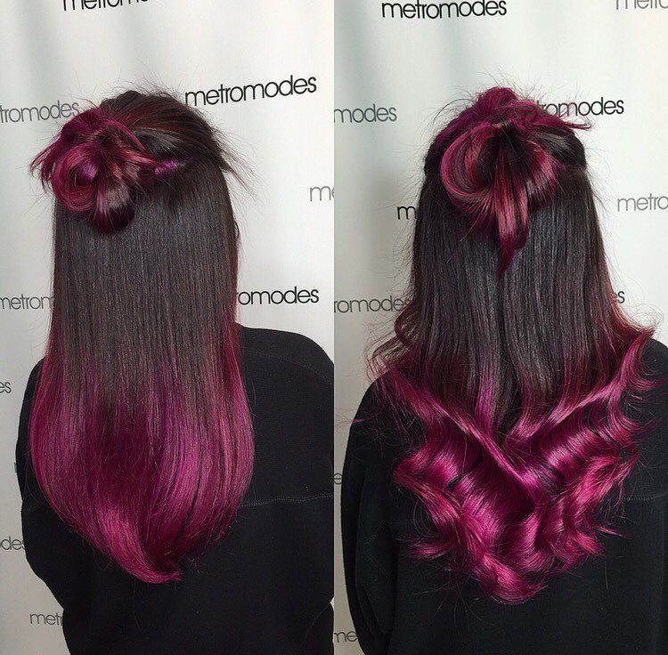 rambut ombre merah