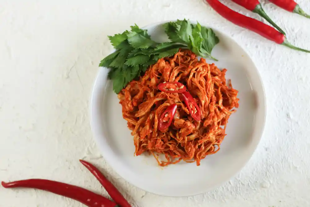 resep ayam suwir bumbu merah