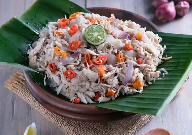 resep ayam suwir sambal matah