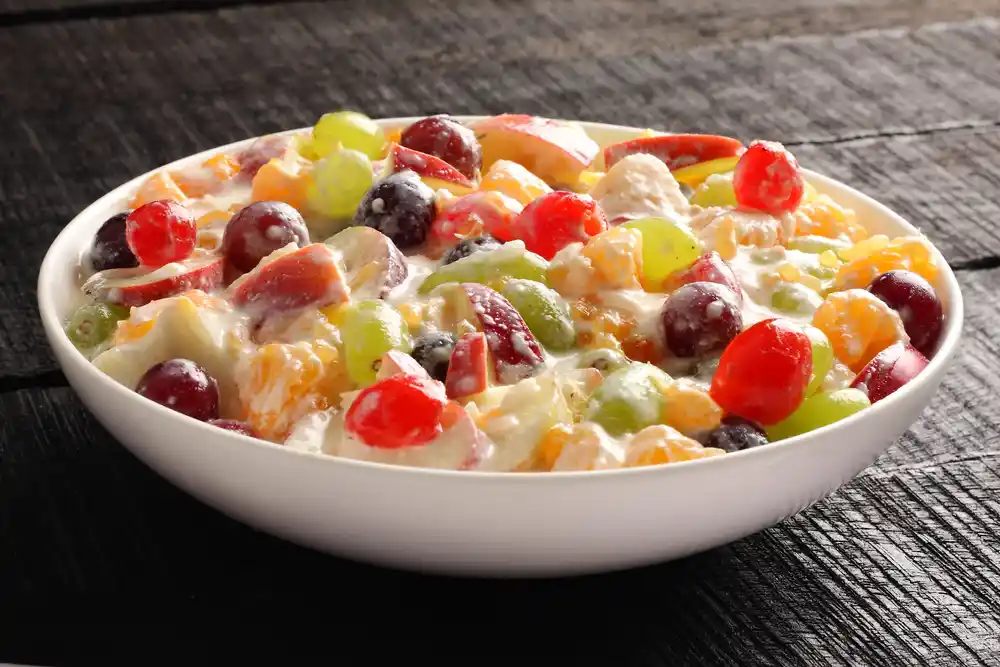 cara membuat salad buah creamy