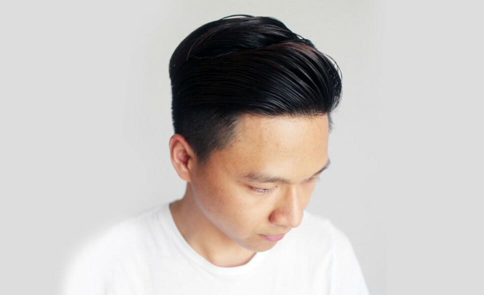 slicked back 