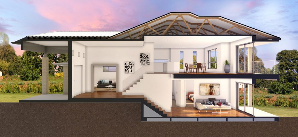 Rumah Tingkat Separuh Belakang
