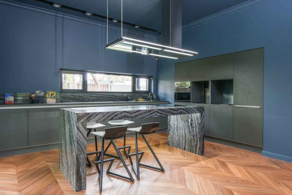 dapur warna biru