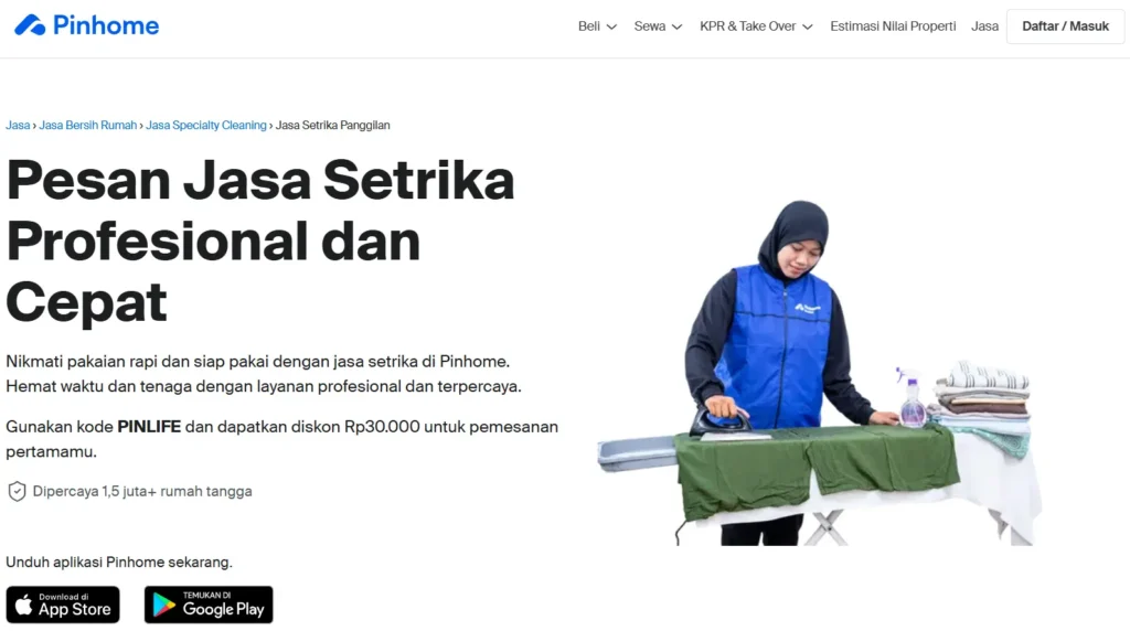 jasa setrika panggilan