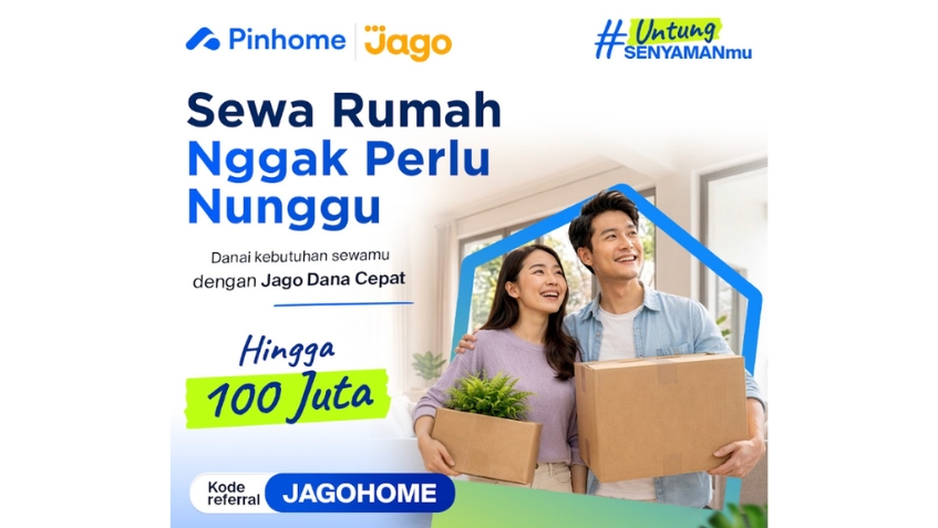 Pinhome x Bank Jago: Bikin Cicilan Sewa Rumah Lebih Mudah