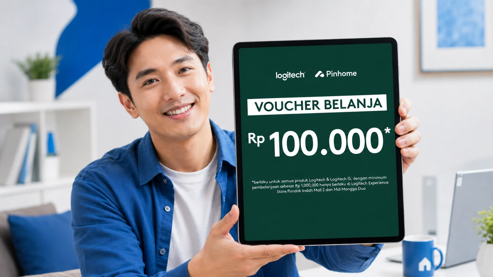 Dapatkan Voucher Belanja Rp100.000 untuk Produk Logitech