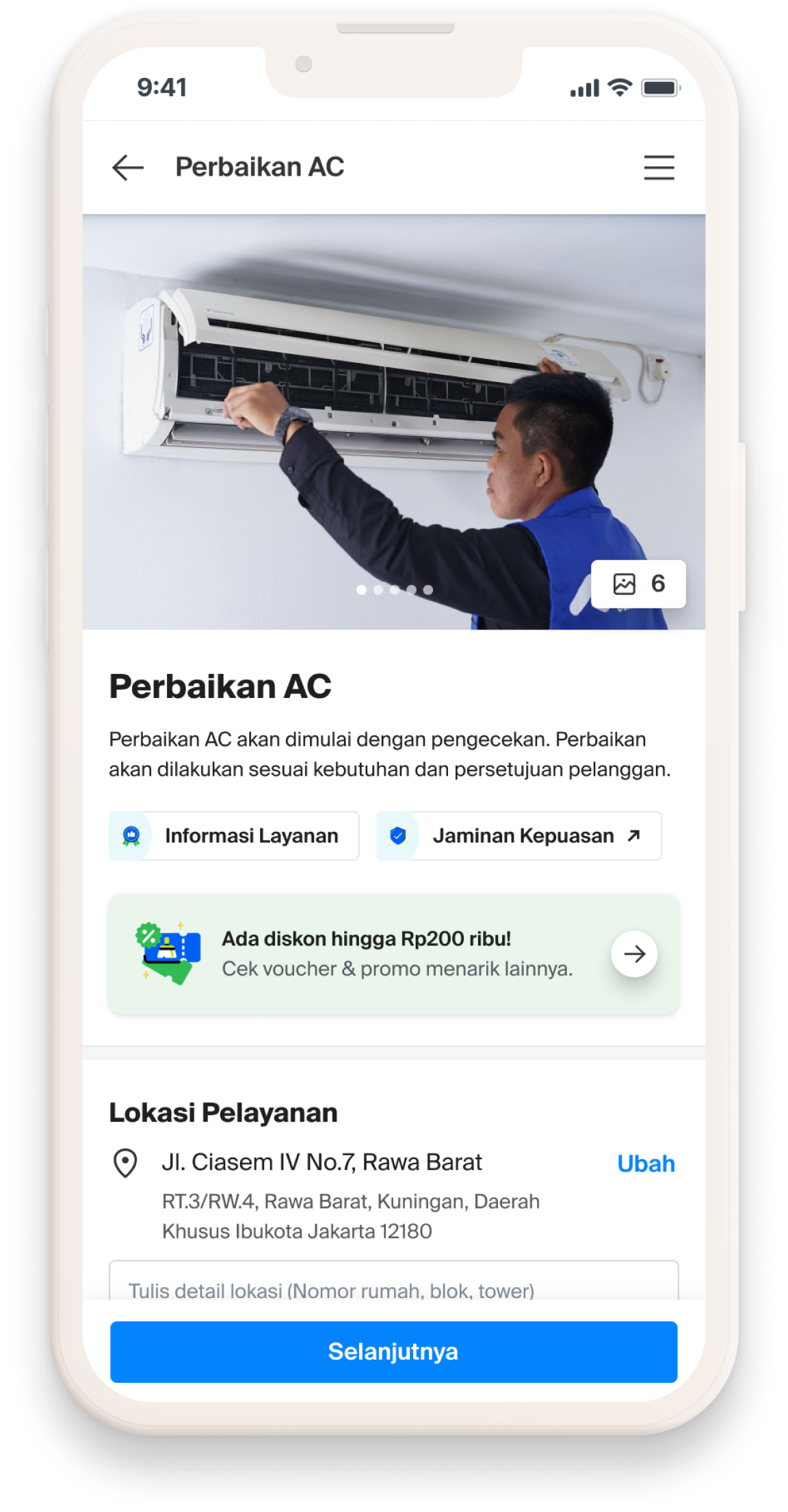 Lengkapi Informasi Pesanan