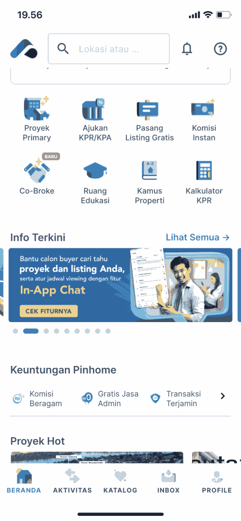 cara mencari listing properti