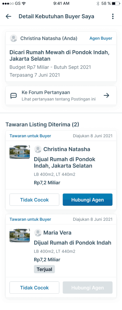 cara mencari listing properti